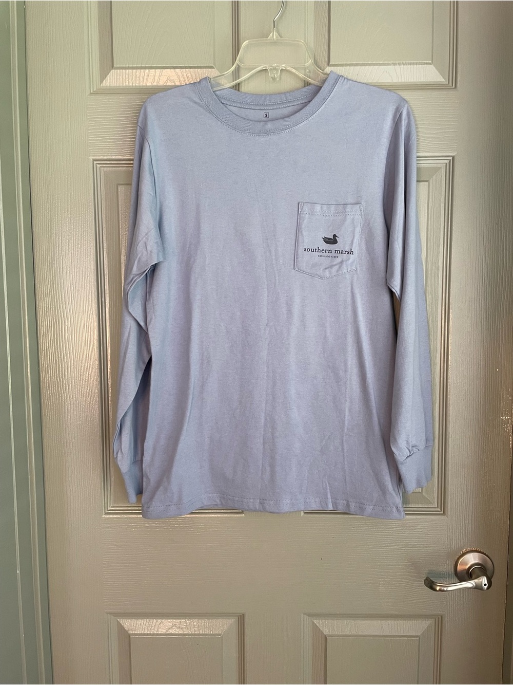 Southern Marsh Light Blue Long-Sleeve Pocket Tee Size Small NWOT